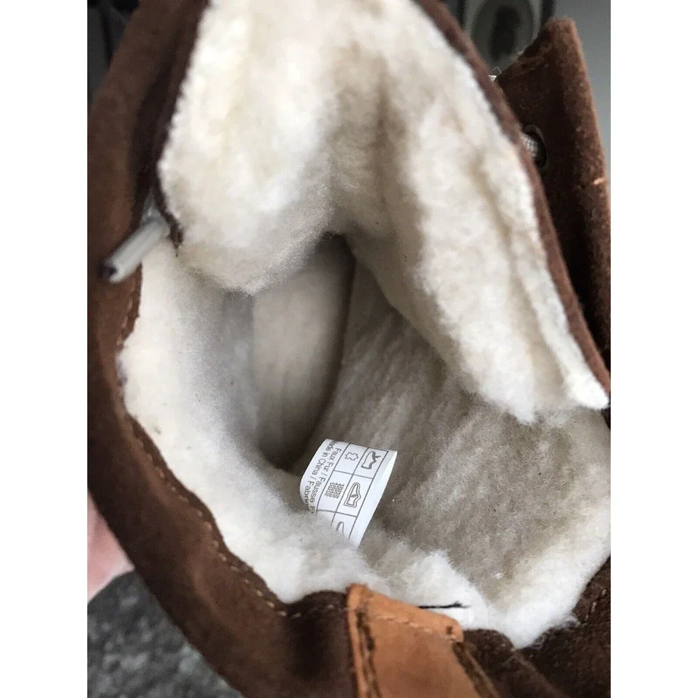 New Cougar Donato Plush Lined Lace Mid Boot Chetnut Leather Suede size 7 8 9 10 - Picture 11 of 12